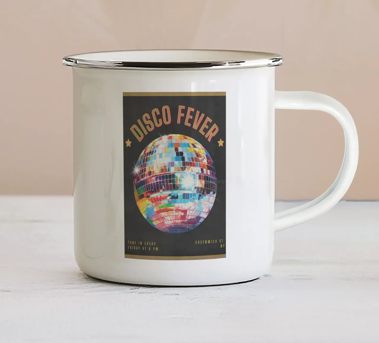 Disco Ball tazza in smalto da Dreamer10