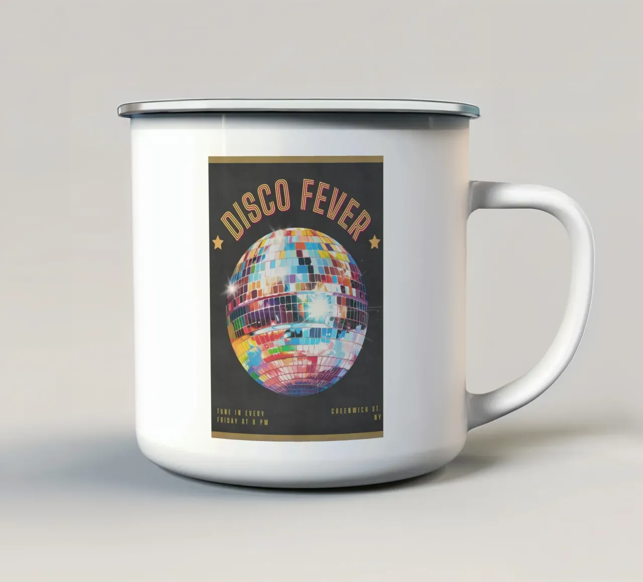 Disco Ball tazza in smalto da Dreamer10
