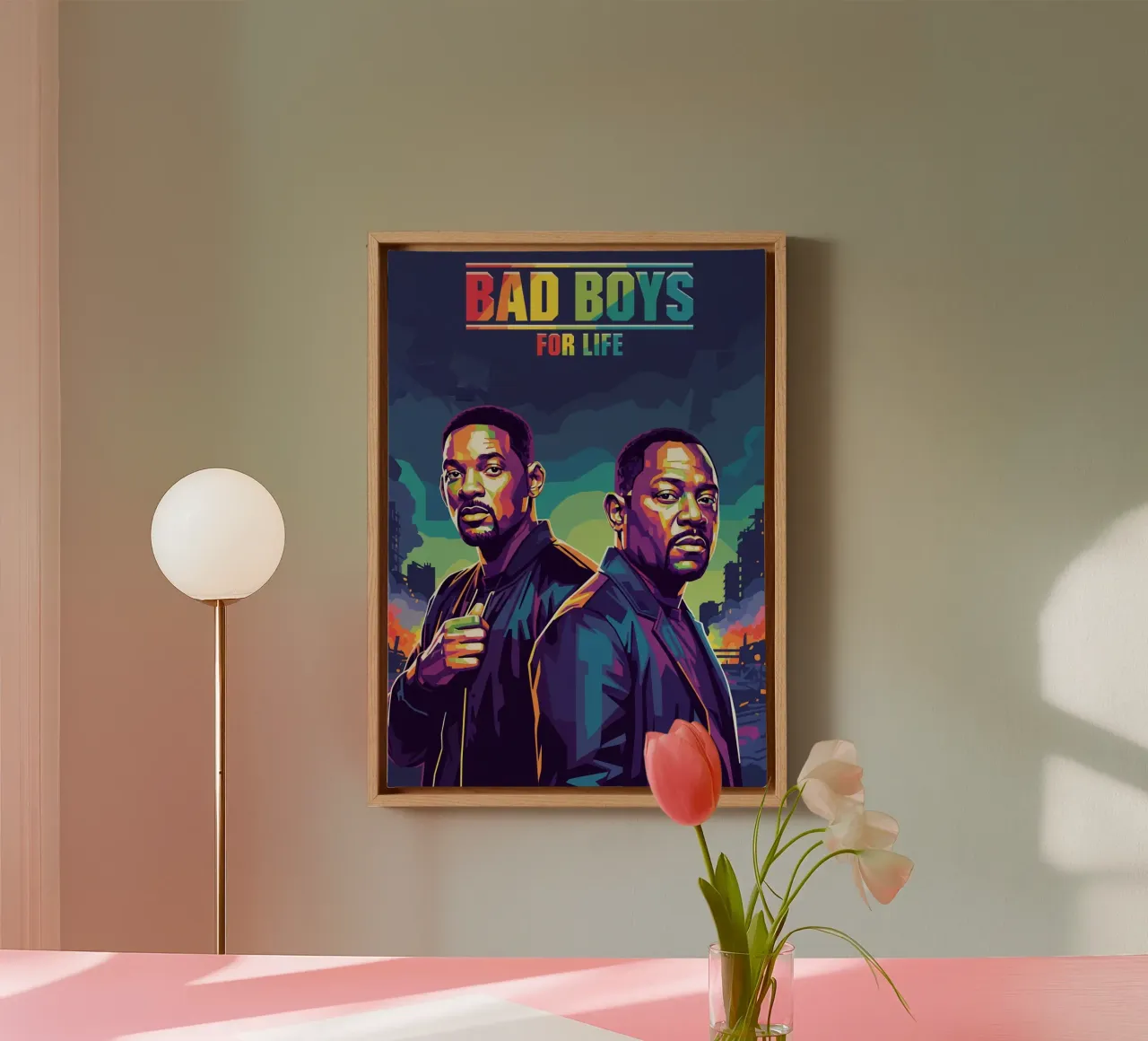 Bad Boys For Life movie art tela con Cornice a cassetta da Hantamrata