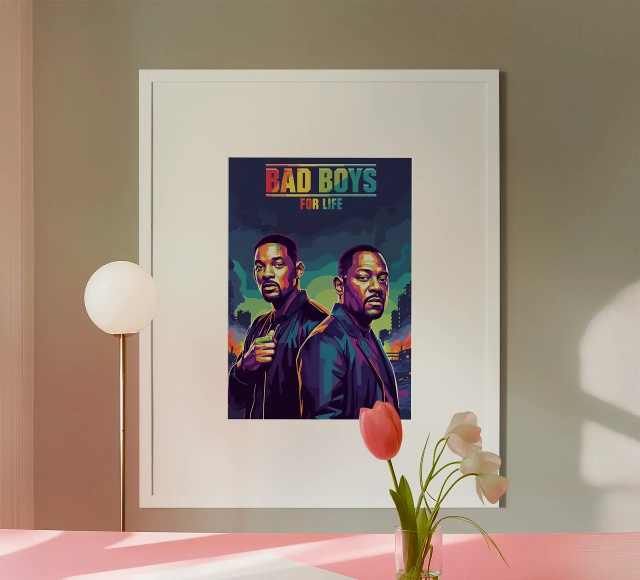 Bad Boys For Life movie art poster con telaio in legno da Hantamrata