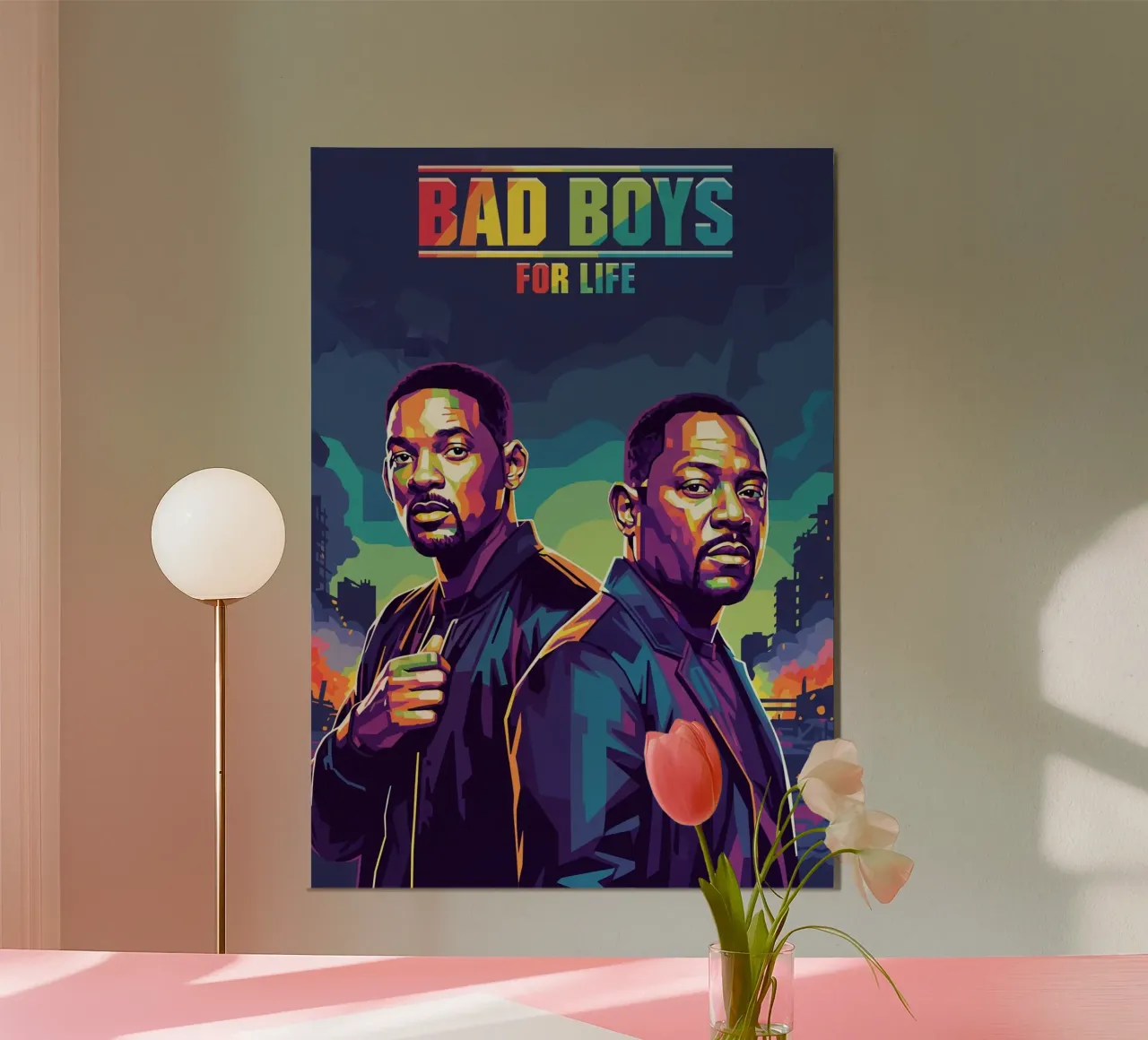 Bad Boys For Life movie art poster con telaio in legno da Hantamrata