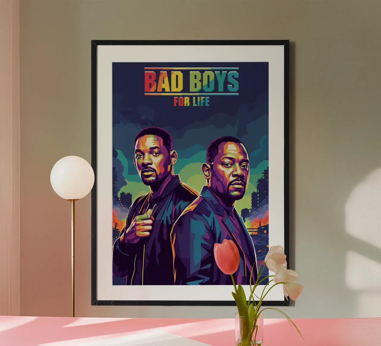 Bad Boys For Life movie art poster con telaio in legno da Hantamrata