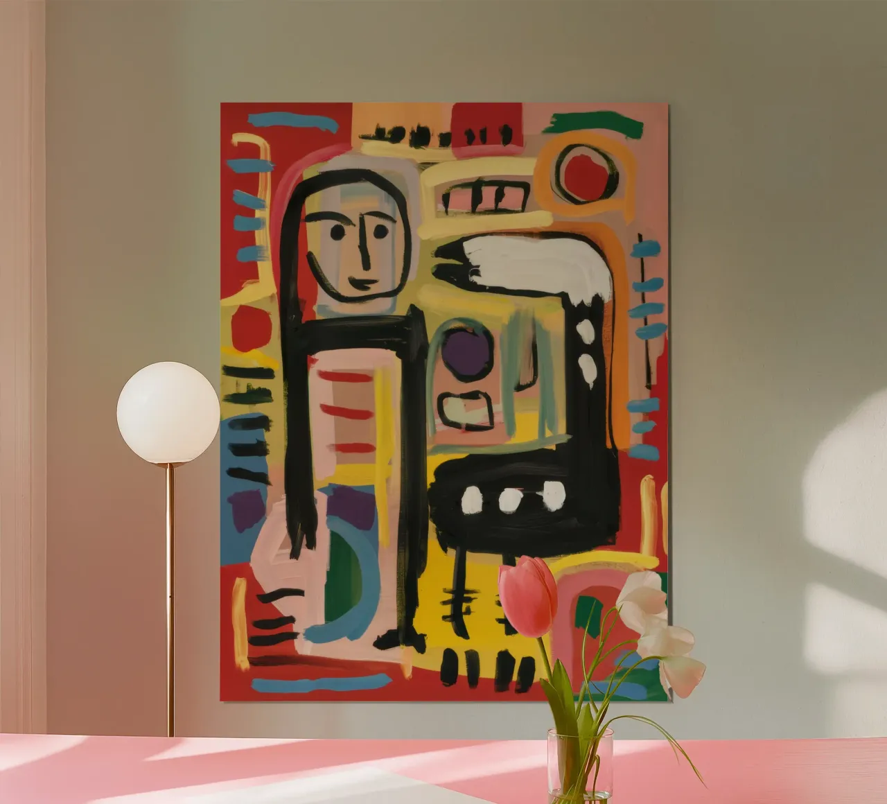 Totem figura primordiale poster con telaio in legno da Enter Bloom