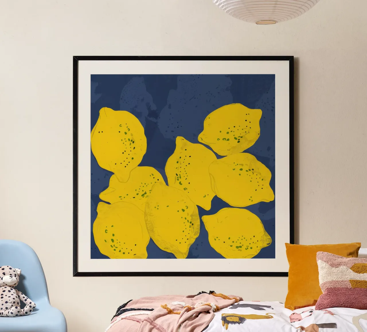 Texturierter Zitronenflor Poster von Enter Bloom