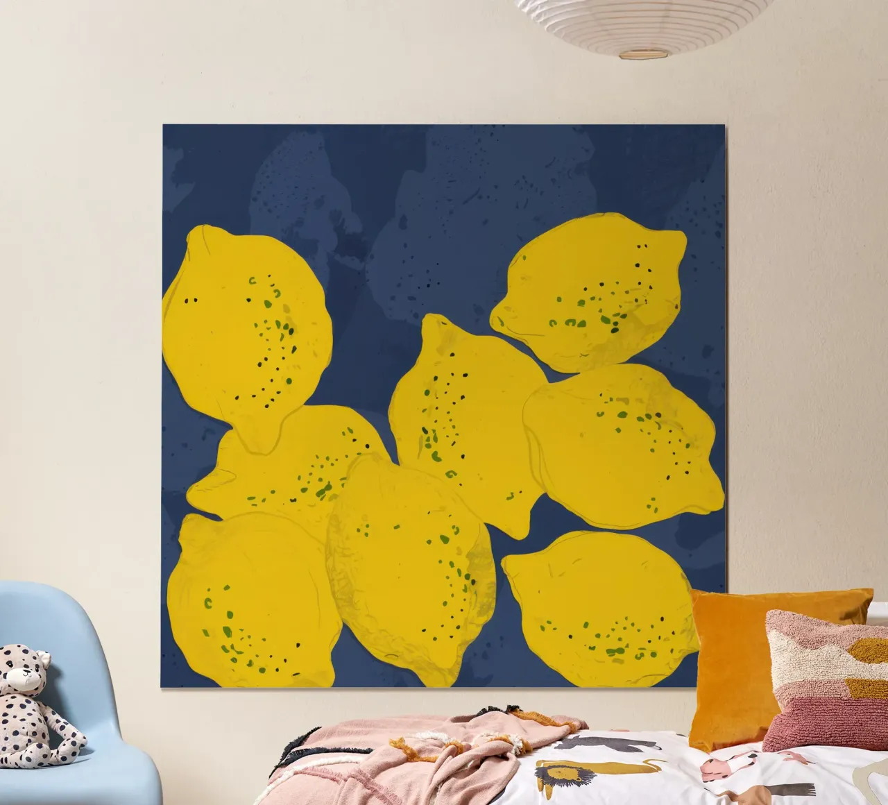 Texturierter Zitronenflor Poster von Enter Bloom