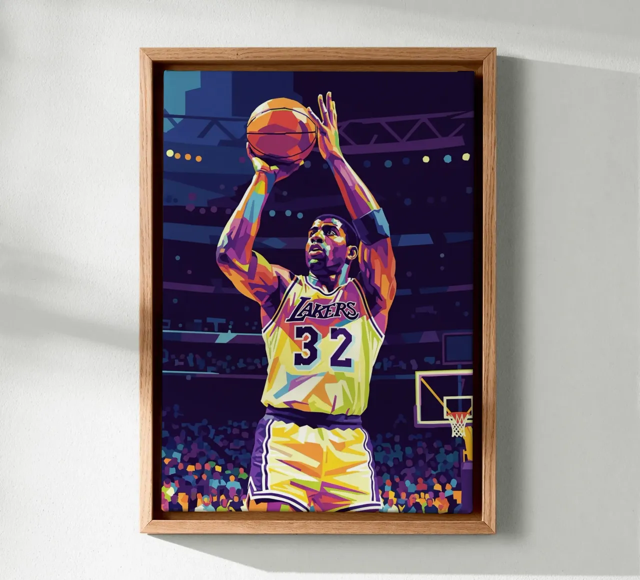 Magic Johnson prime time canvas with Floater frame by Hantamrata