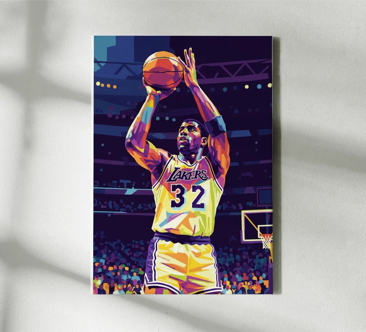 Magic Johnson prime time canvas with Floater frame by Hantamrata