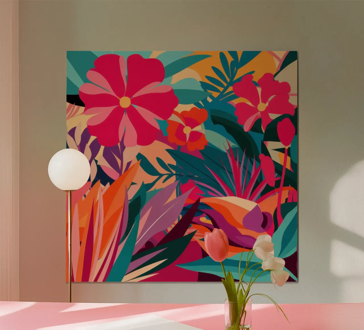 Vurig abstract boeket poster van Moon Revolver