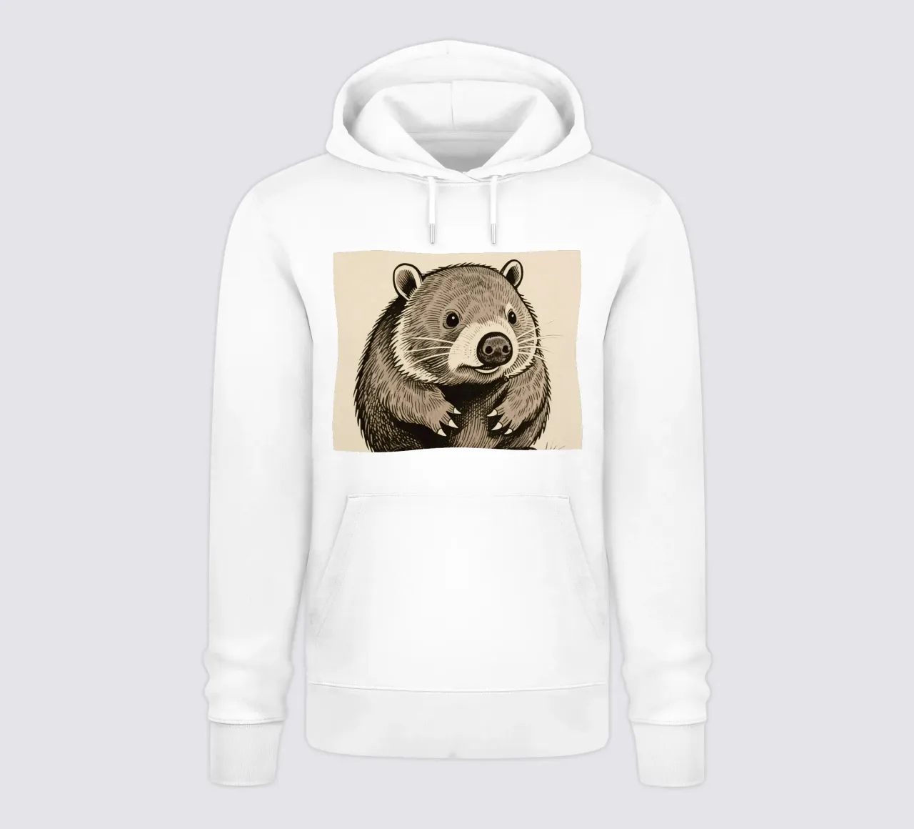 Wombat felpa con cappuccio da knowledge