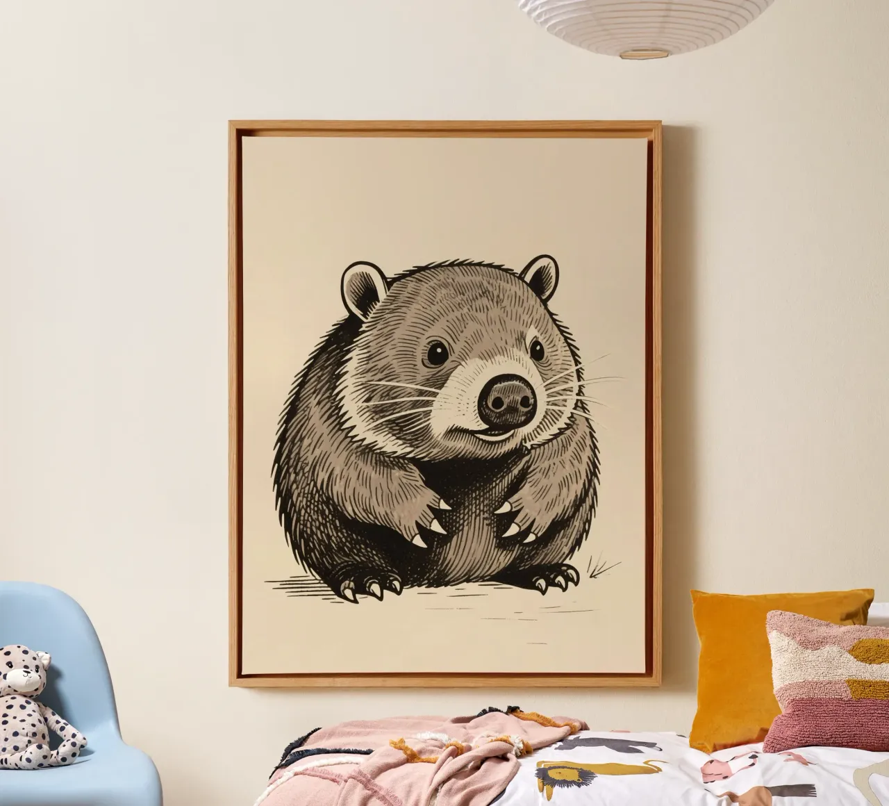Wombat canvas met Baklijst van knowledge