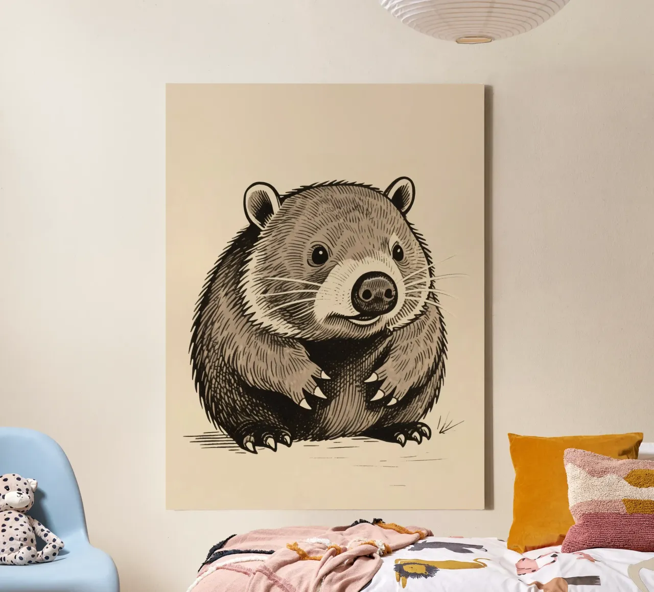 Wombat canvas met Baklijst van knowledge