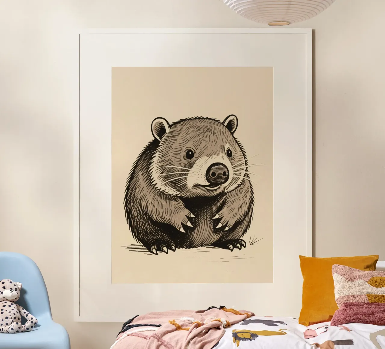 Wombat poster con telaio in plastica da knowledge