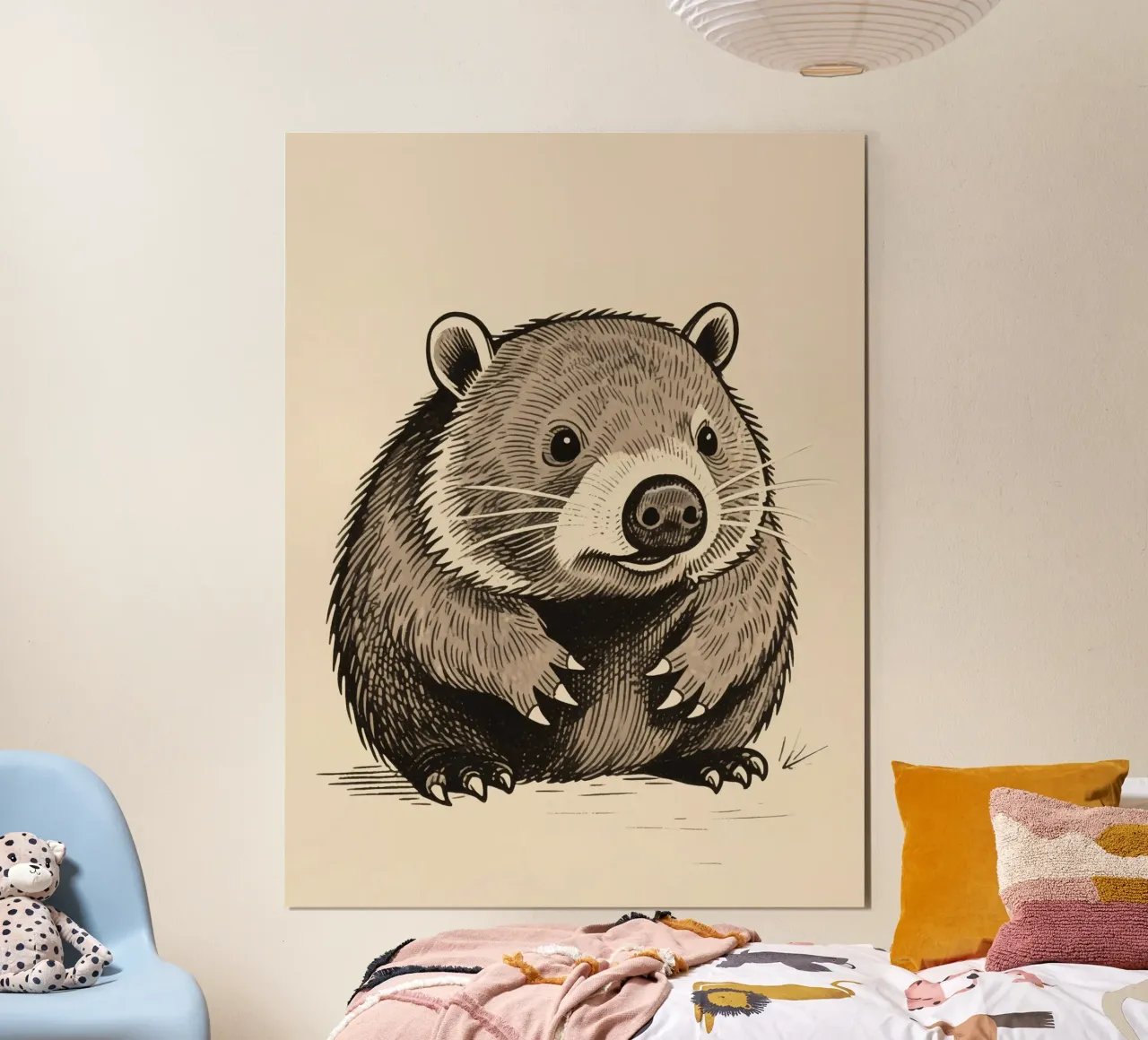 Wombat poster con telaio in plastica da knowledge