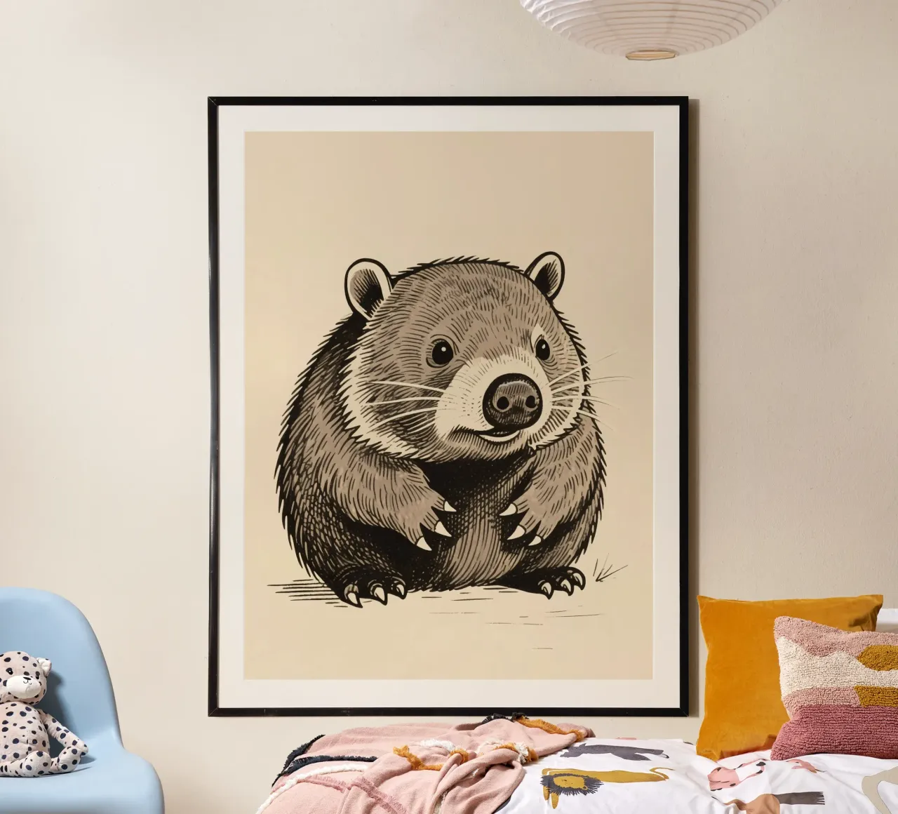 Wombat poster con telaio in plastica da knowledge