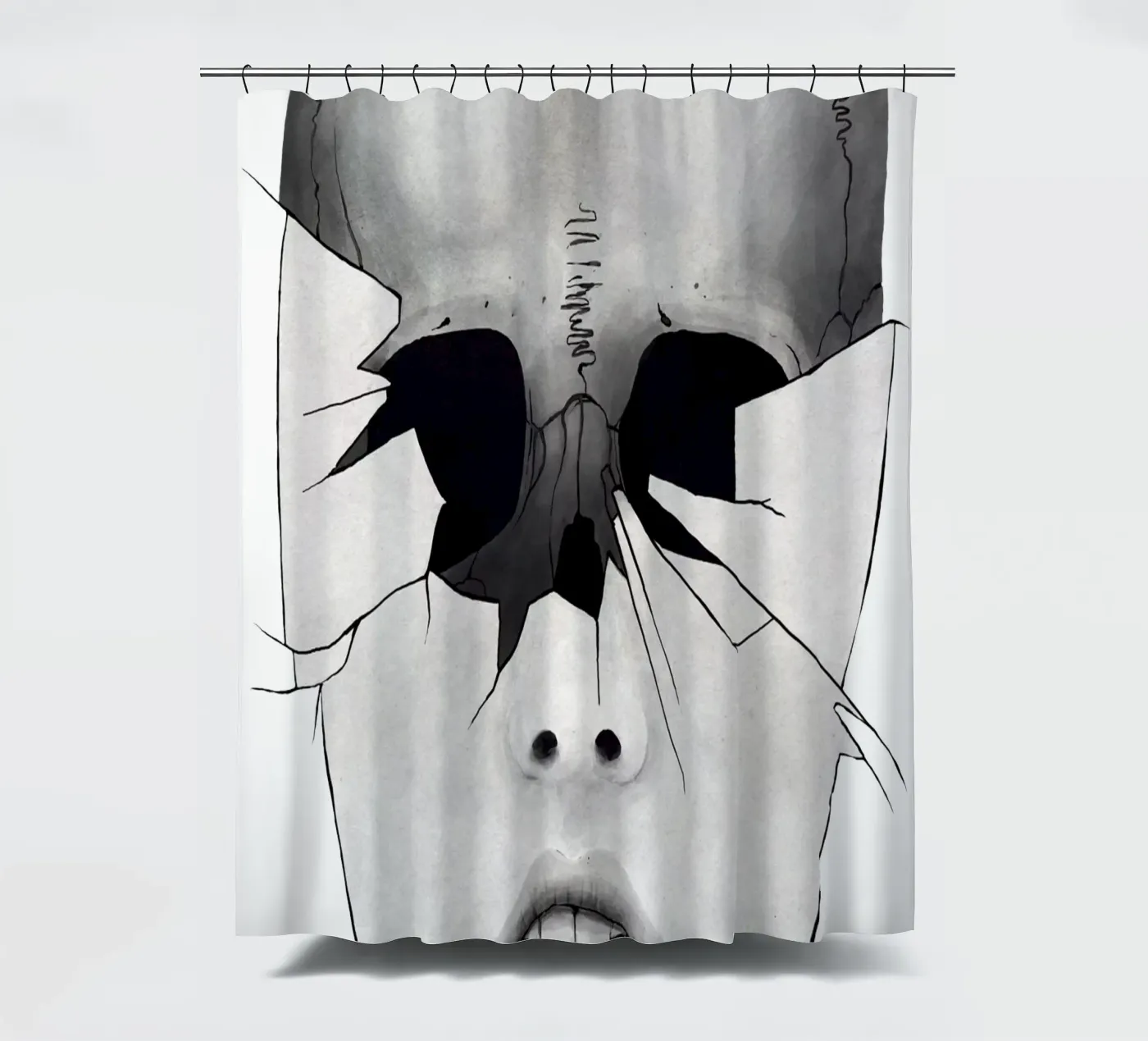 Broken Duschvorhang von Kuba Gornowicz