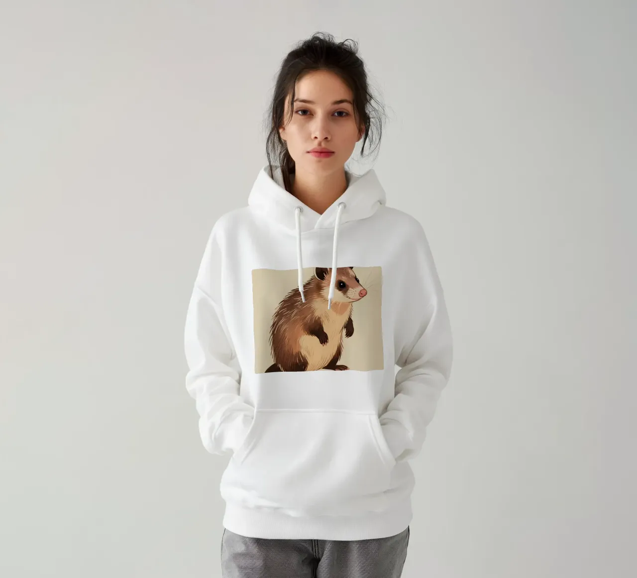 Opossum felpa con cappuccio da knowledge