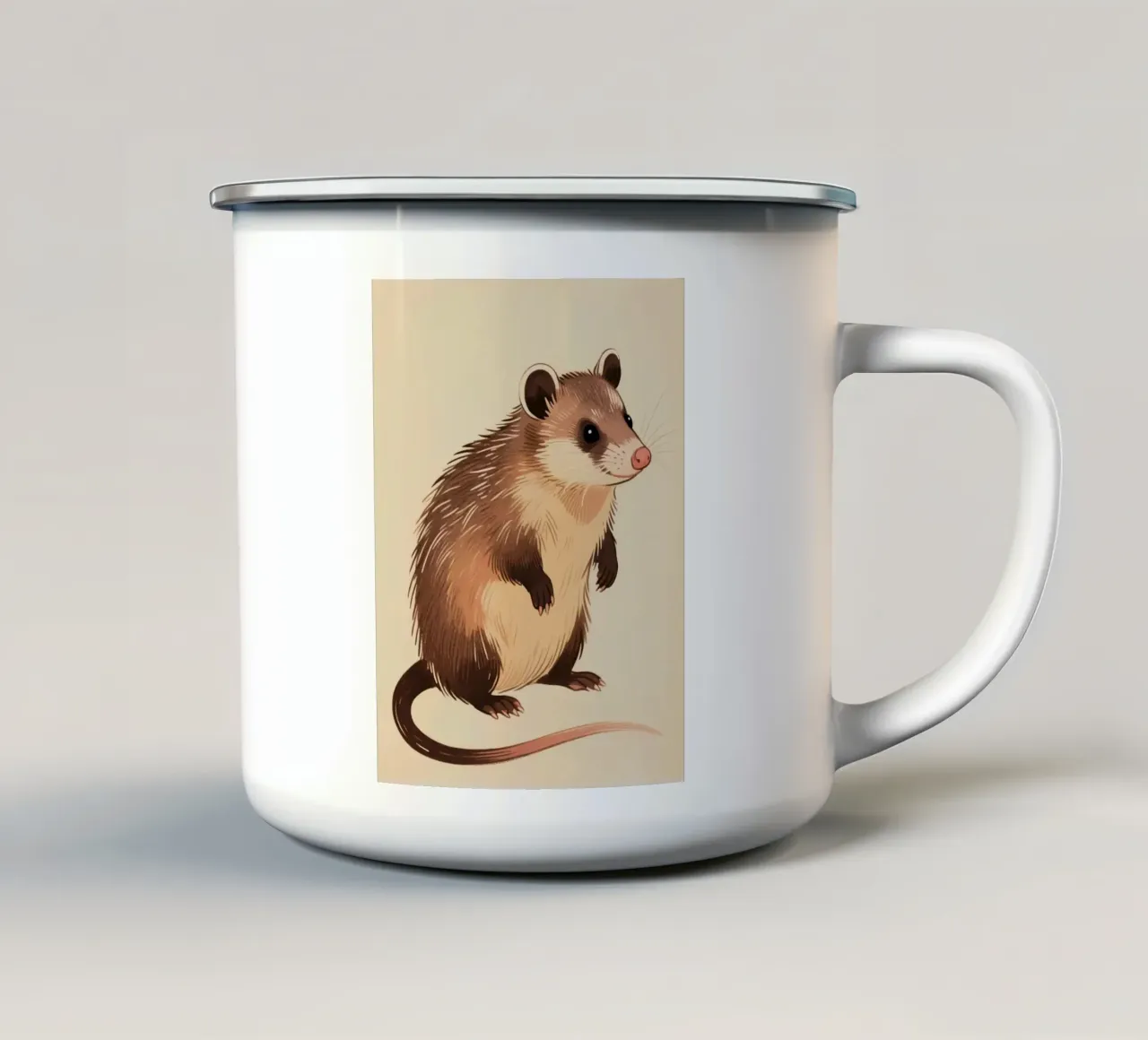 Opossum tazza in smalto da knowledge