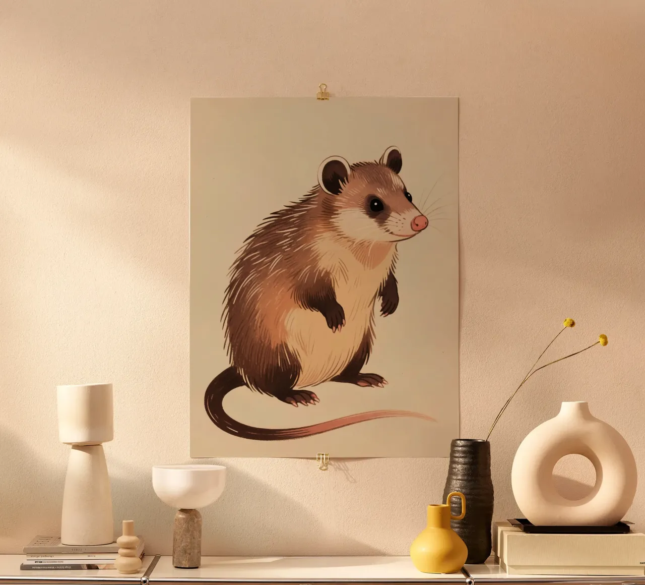 Opossum poster con telaio in plastica da knowledge