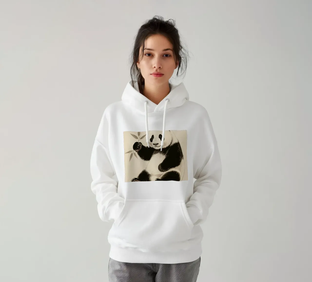 Panda felpa con cappuccio da knowledge