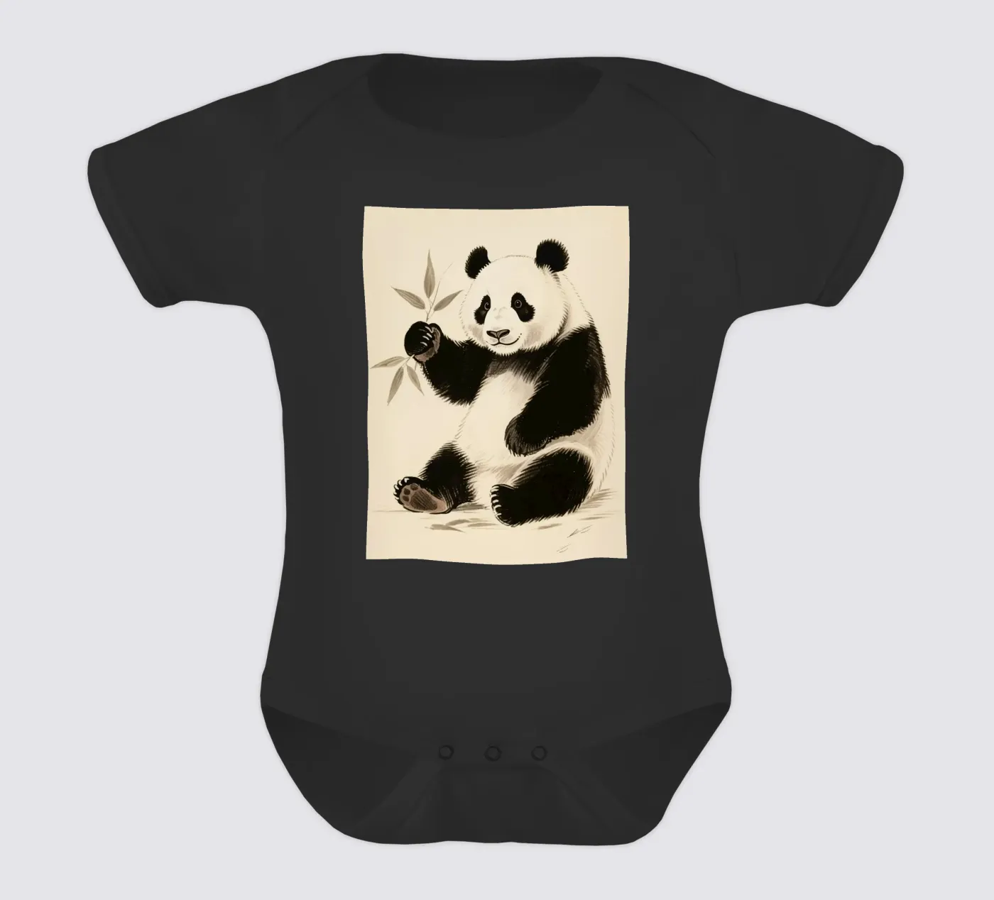 Panda body neonato maniche corte da knowledge