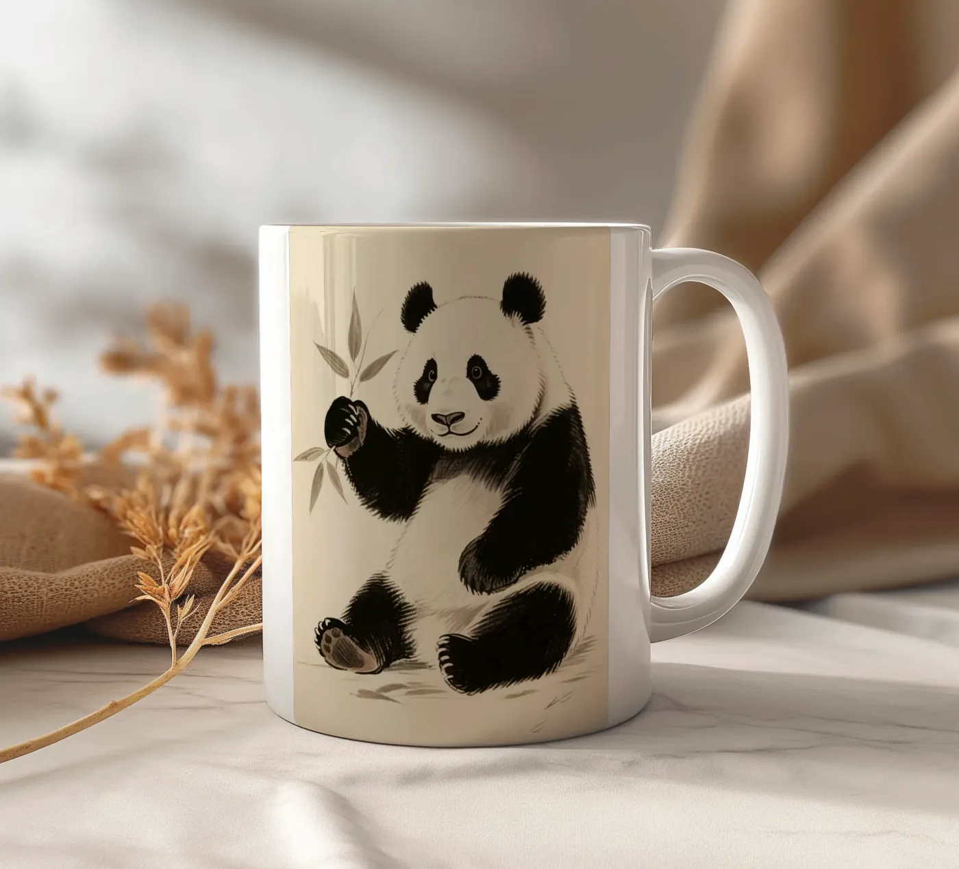 Panda ceramic mug by knowledge
