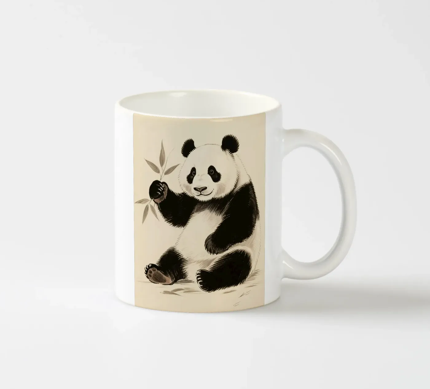 Panda ceramic mug by knowledge