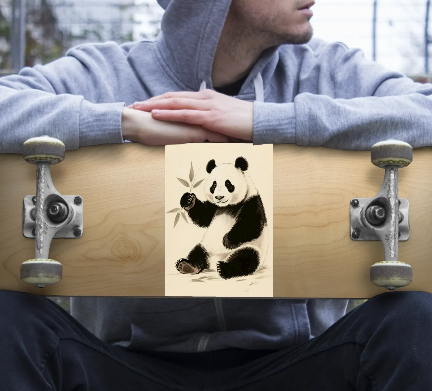 Panda sticker van knowledge