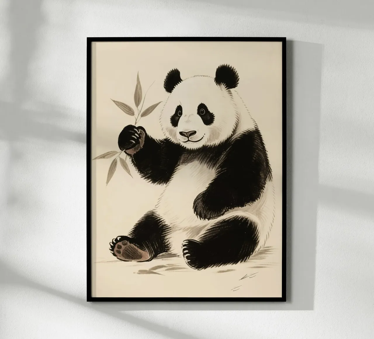 Panda poster con telaio in plastica da knowledge