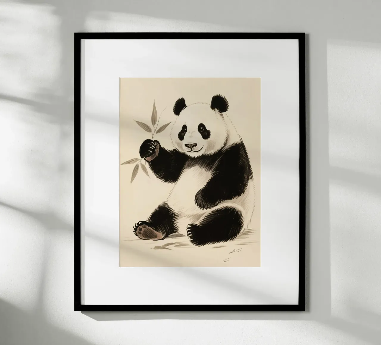 Panda poster con telaio in plastica da knowledge