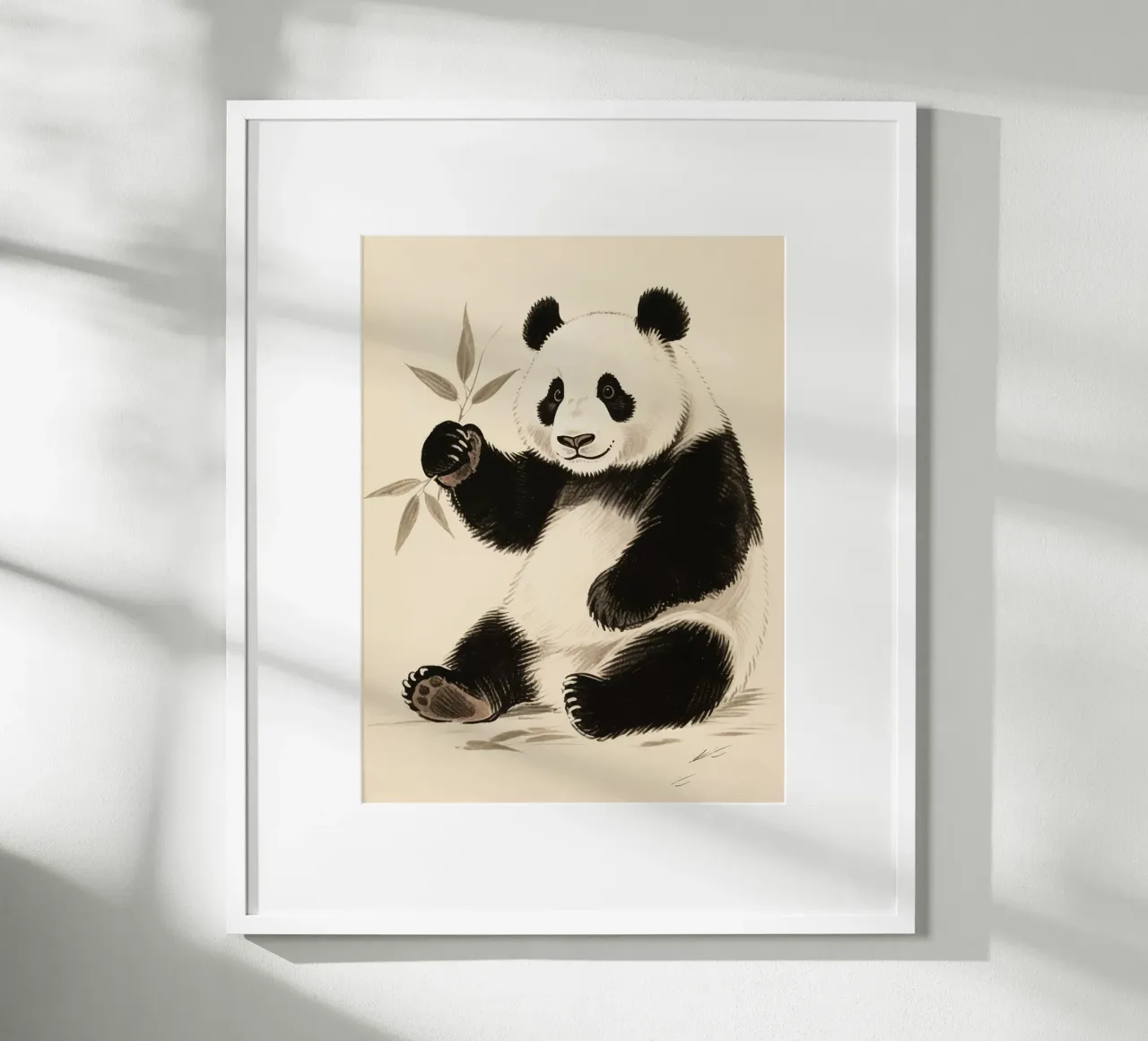 Panda poster con telaio in plastica da knowledge
