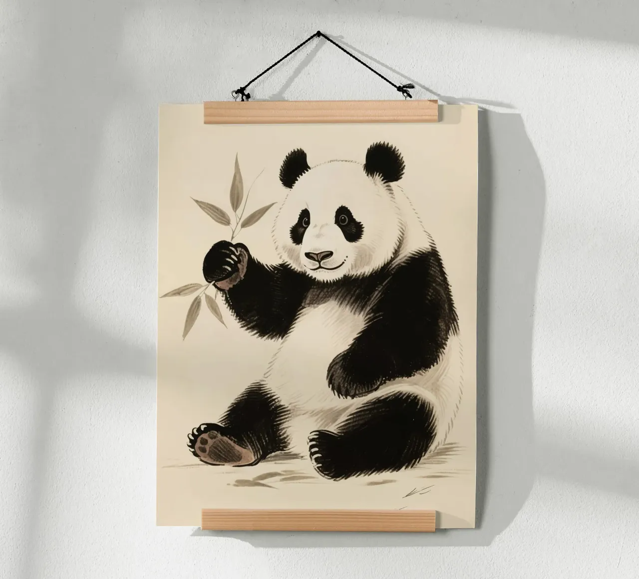 Panda poster con telaio in plastica da knowledge