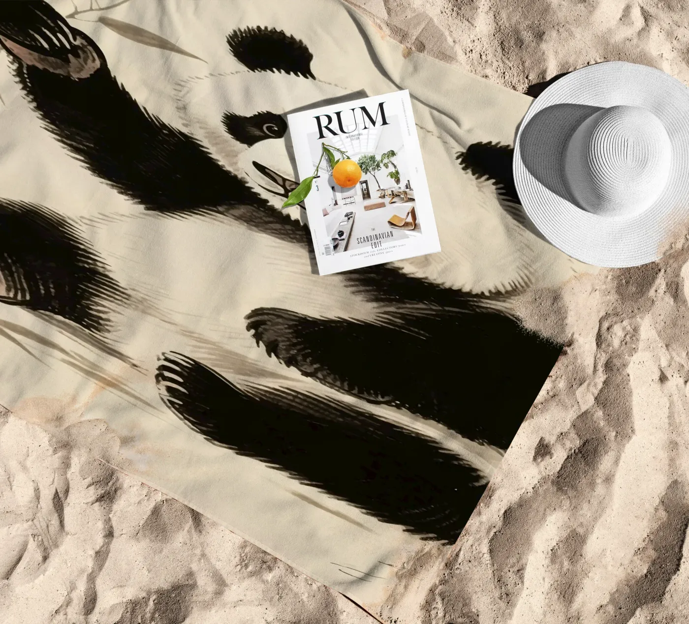 Panda serviette de plage de knowledge