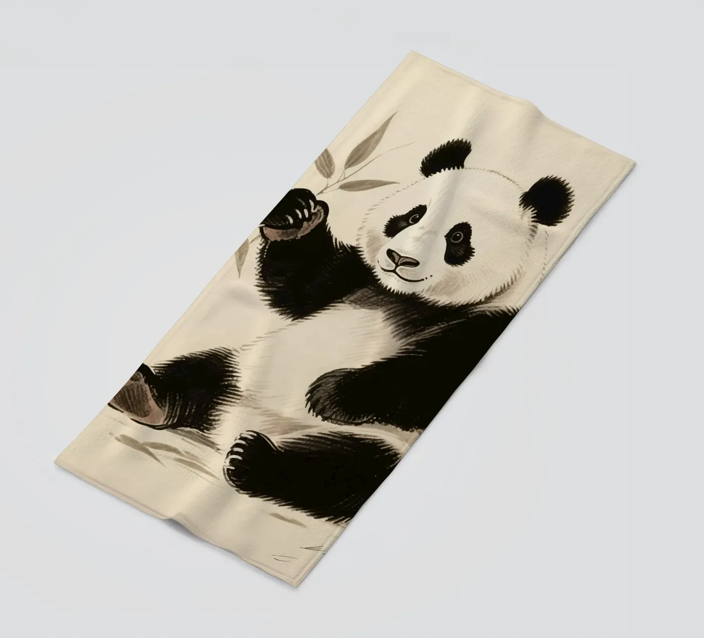 Panda beach towel by knowledge