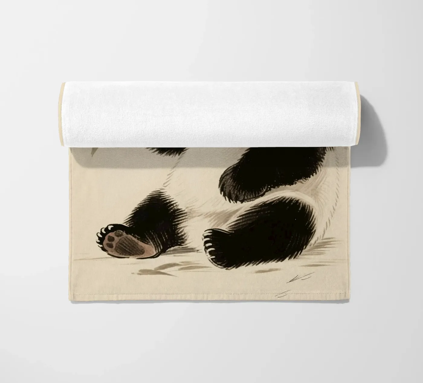 Panda beach towel by knowledge