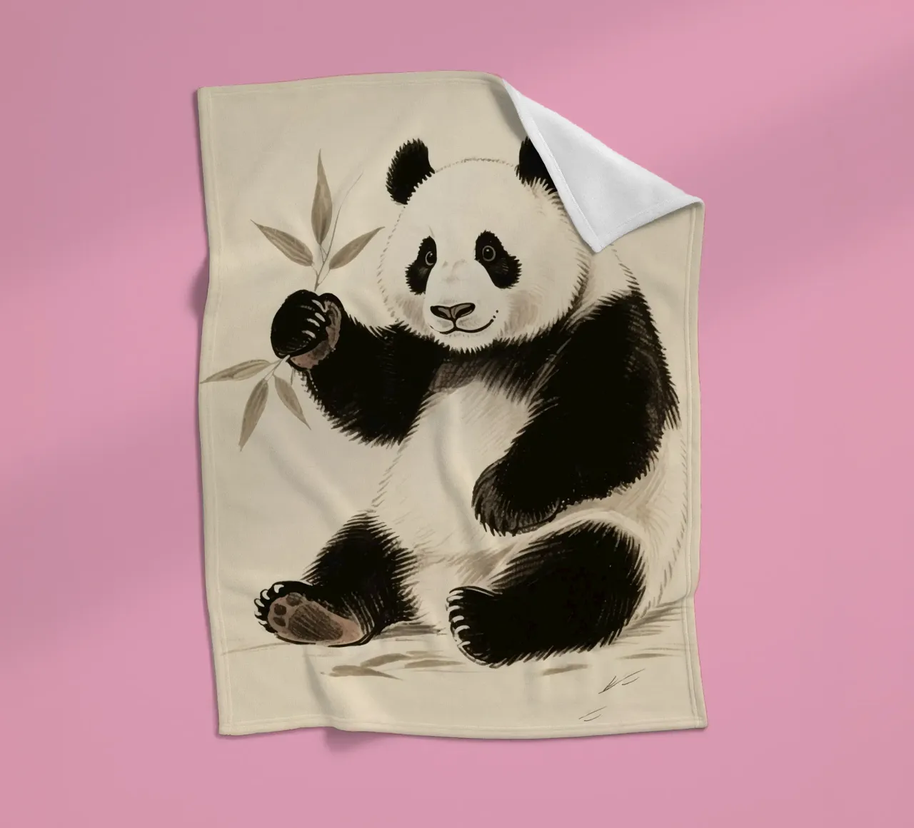 Panda Fleecedecke von knowledge