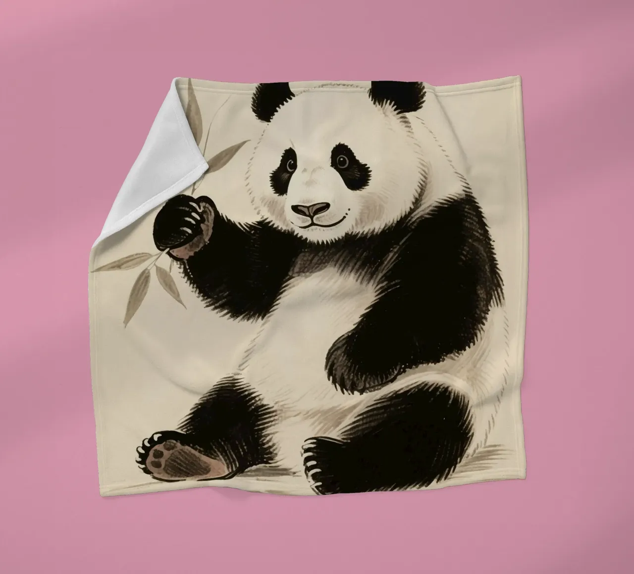 Panda Fleecedecke von knowledge