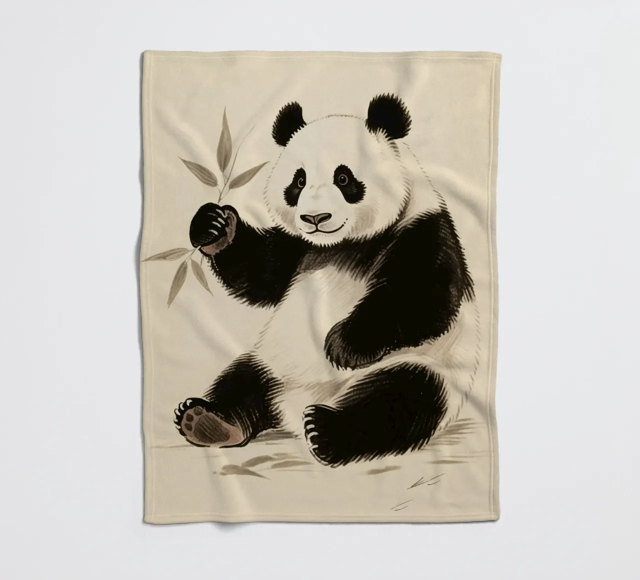 Panda Fleecedecke von knowledge