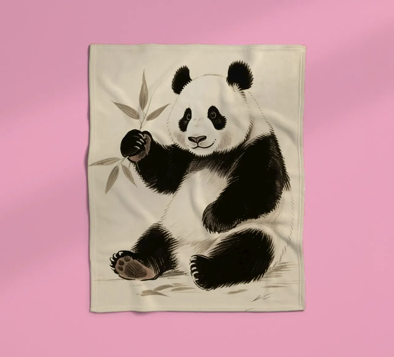 Panda Fleecedecke von knowledge