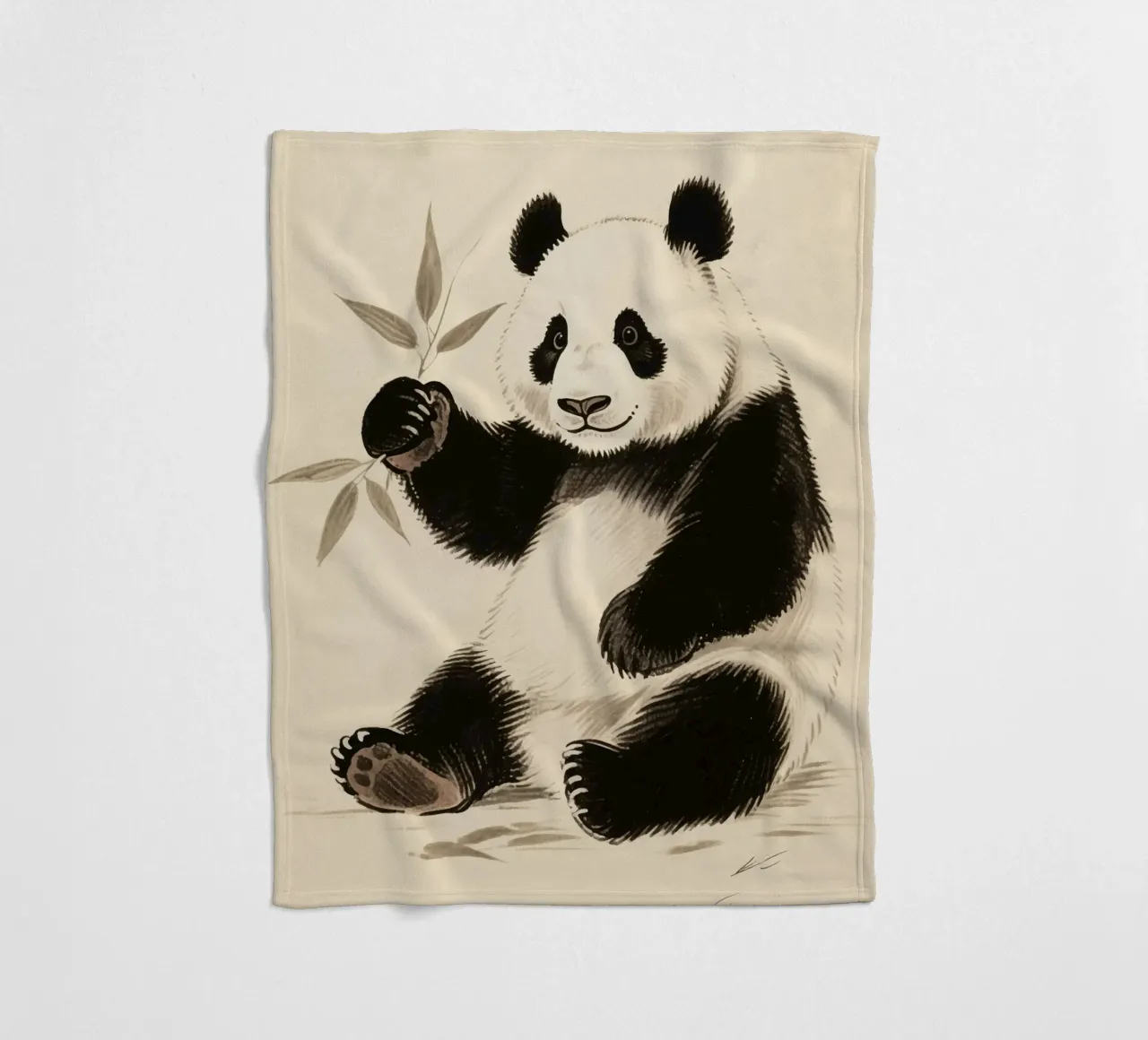 Panda Fleecedecke von knowledge
