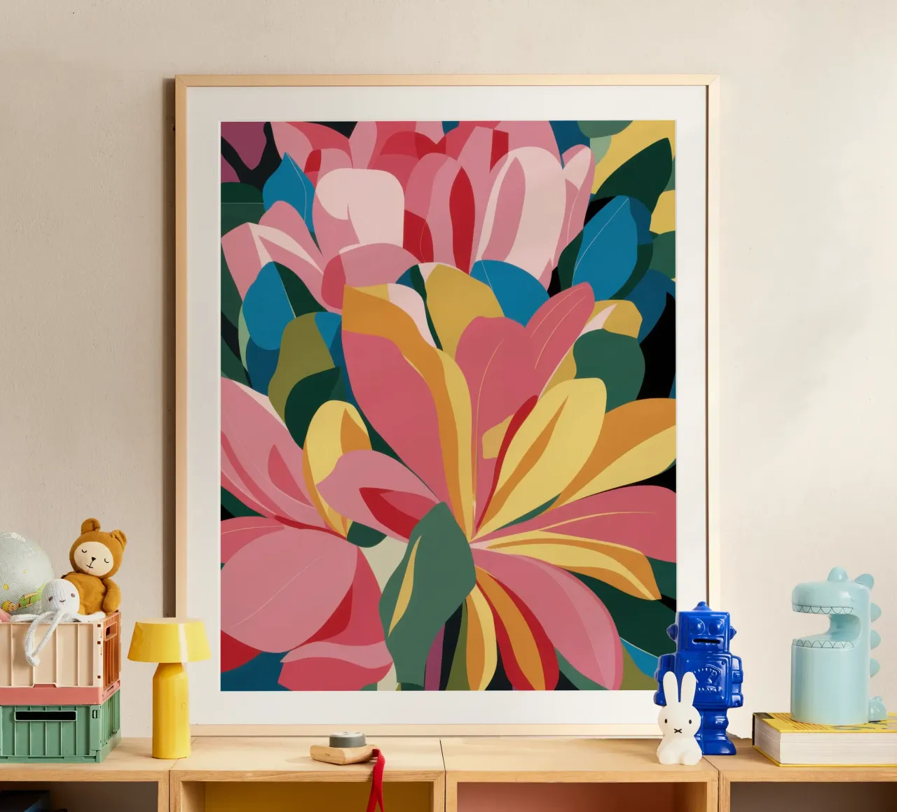Fusione di petali in grassetto poster con telaio in plastica da Orchid Patina