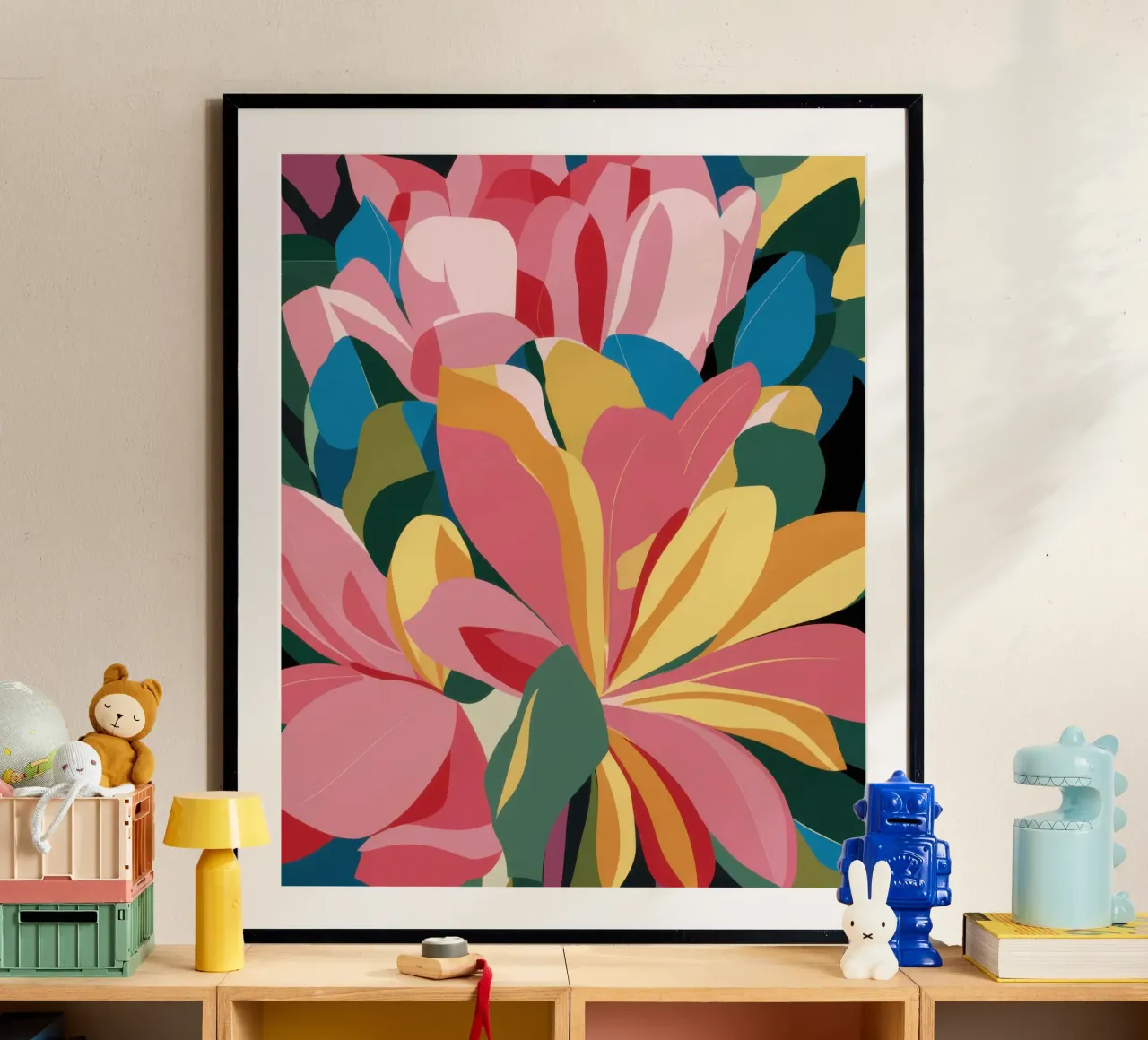 Fusione di petali in grassetto poster con telaio in plastica da Orchid Patina