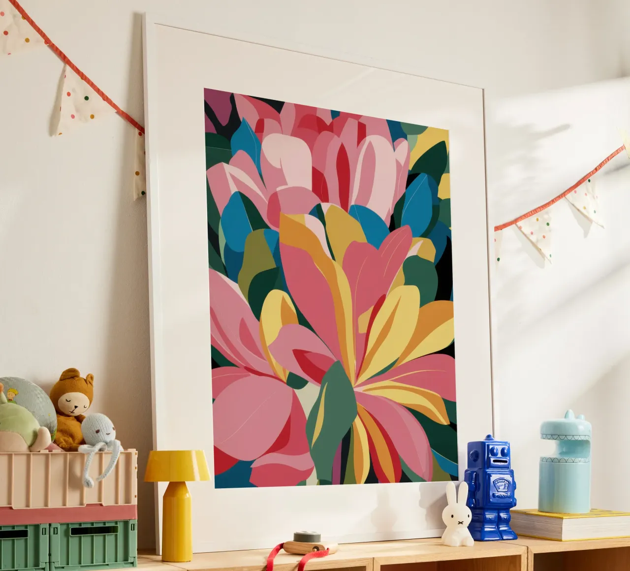 Fusione di petali in grassetto poster con telaio in plastica da Orchid Patina