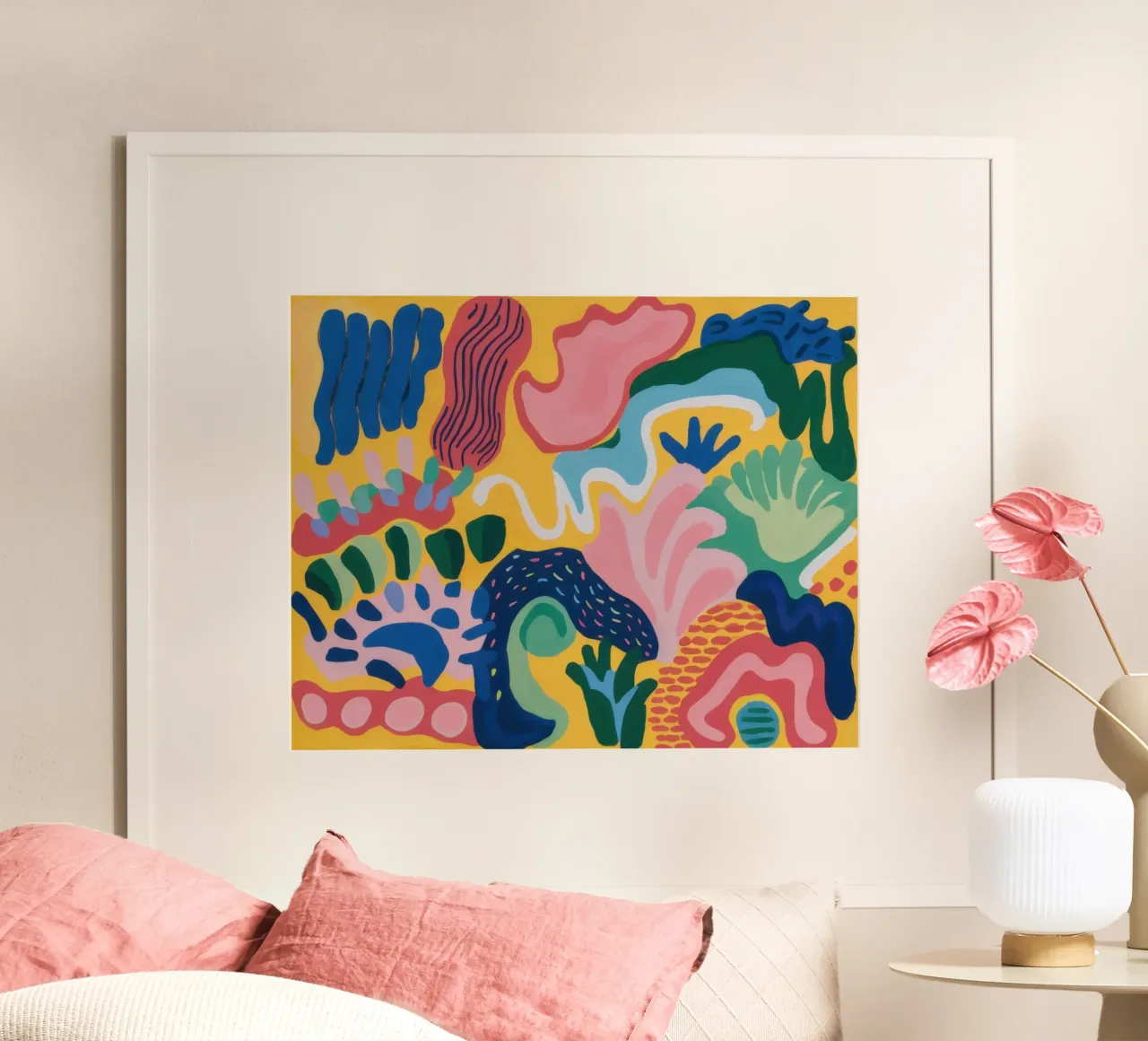 Grillig abstract landschap poster van Moon Revolver