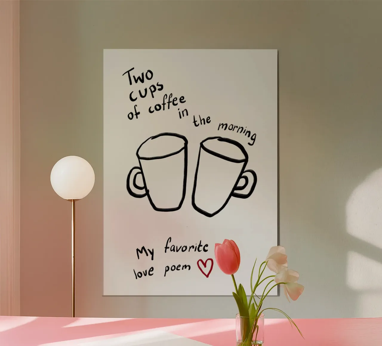 Due tazze poster con telaio in plastica da Athene Fritsch