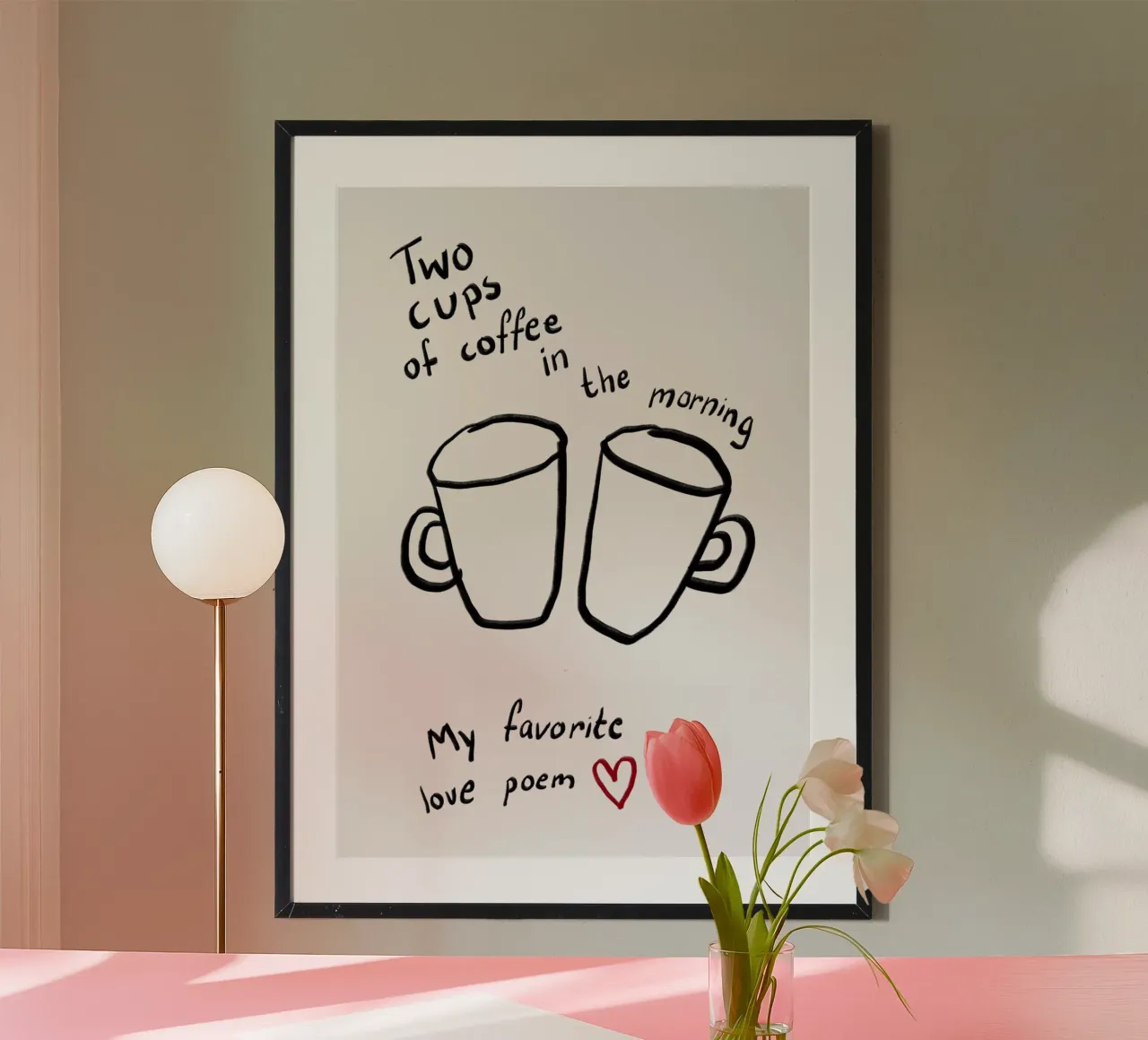 Due tazze poster con telaio in plastica da Athene Fritsch