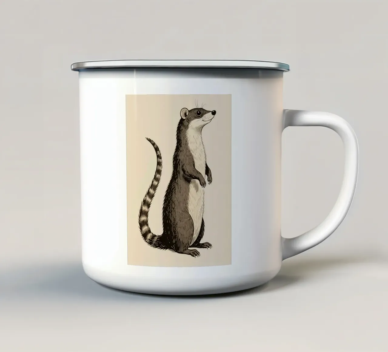 Mangusta tazza in smalto da knowledge