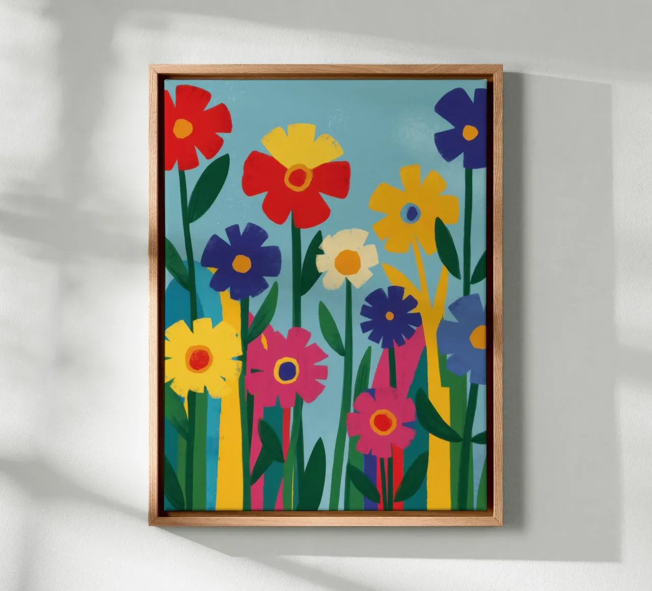 Vrolijke wilde bloemenweide canvas met Baklijst van Moon Revolver