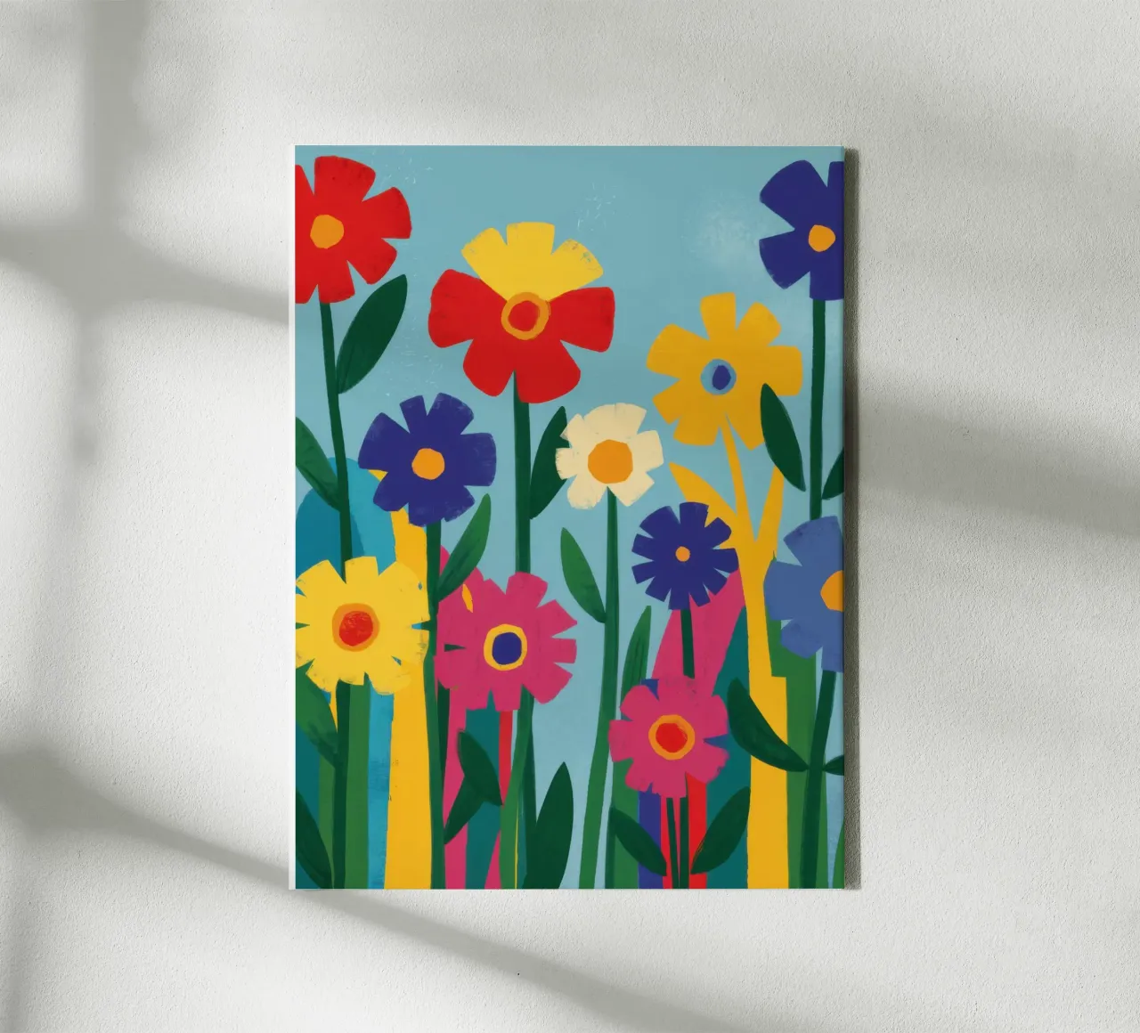 Vrolijke wilde bloemenweide canvas met Baklijst van Moon Revolver