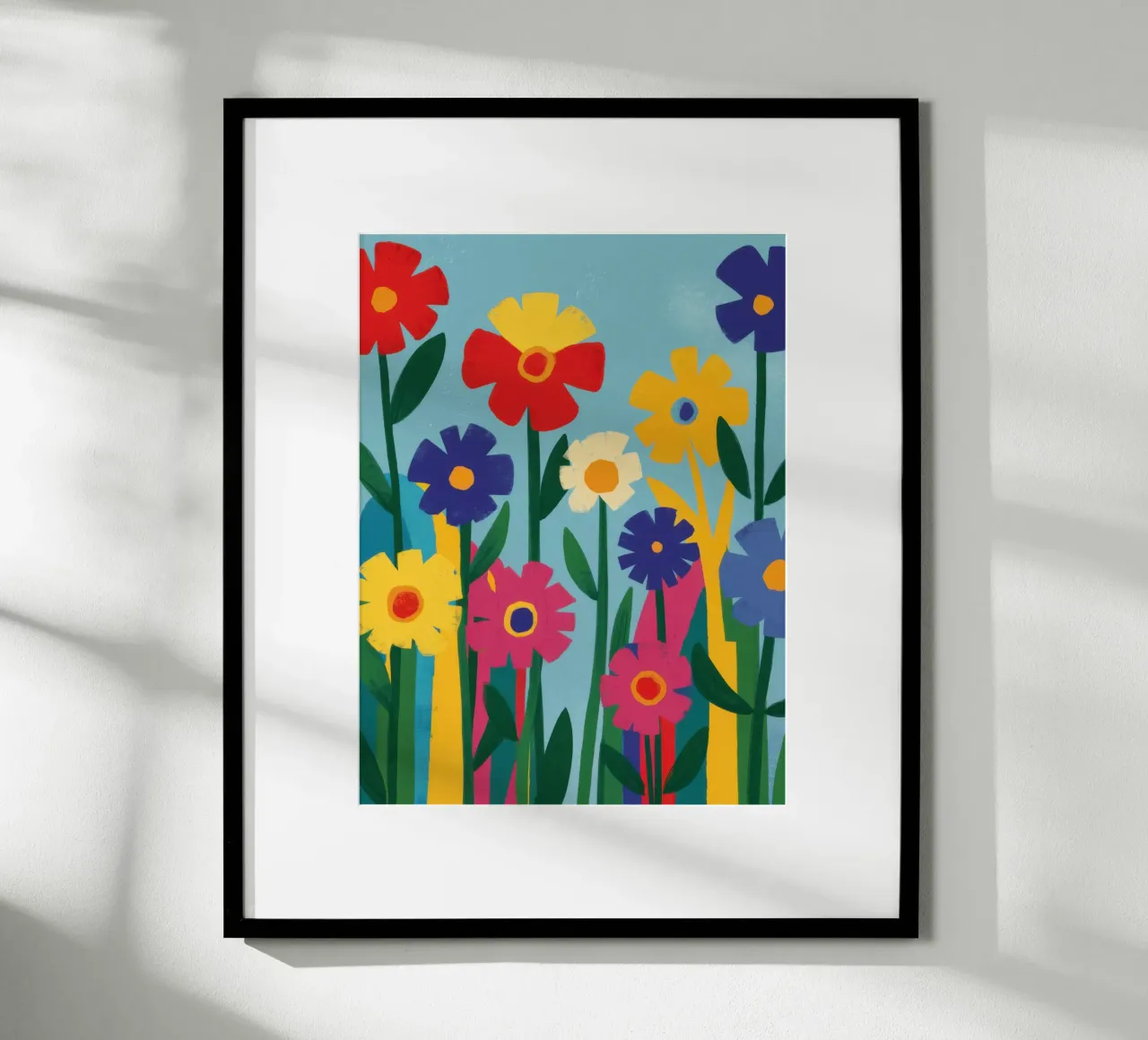 Prato gioioso di fiori selvatici poster con telaio in alluminio da Moon Revolver