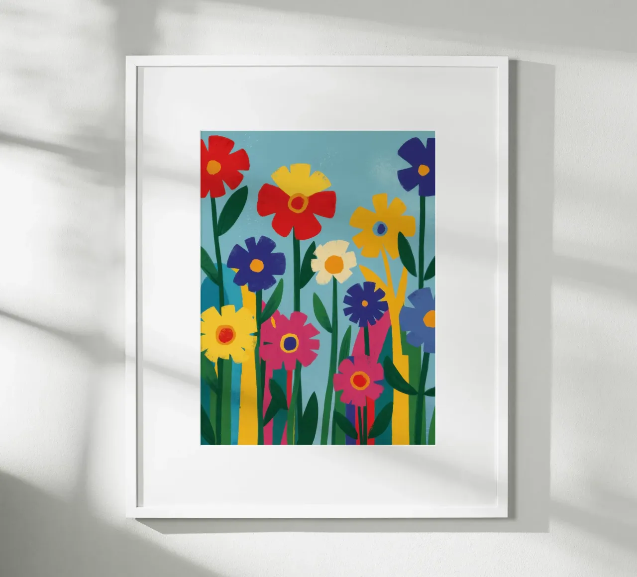 Prato gioioso di fiori selvatici poster con telaio in alluminio da Moon Revolver